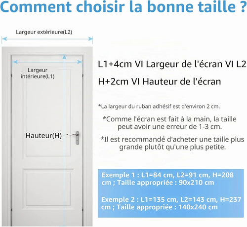 Moustiquaire magnétique Ultra dense Noire pour Portes et Fenêtres