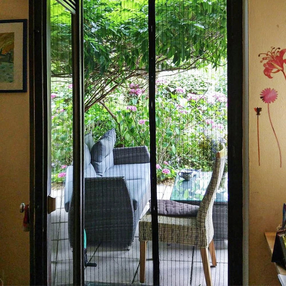 Moustiquaire magnétique Ultra dense Noire pour Portes et Fenêtres